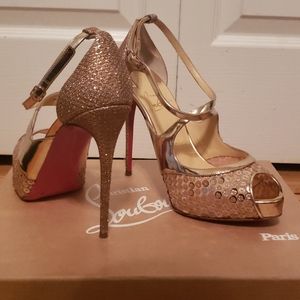 Gold Nude Mira Bella Christian Louboutin Shoes